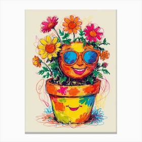 Sun In A Pot Canvas Print