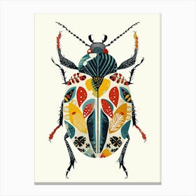 Colourful Insect Illustration Flea Beetle 9 Canvas Print