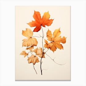 Autumn Leaves Art Painting 4 Canvas Print