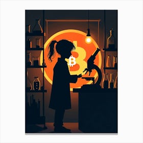 Girl In A Lab Canvas Print