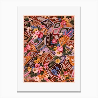 Floral Textile Design Canvas Print
