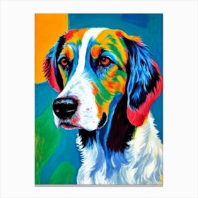 English Setter 2 Fauvist Style dog Canvas Print