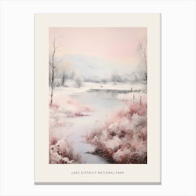 Dreamy Winter National Park Poster  Lake District National Park United Kingdom 1 Canvas Print