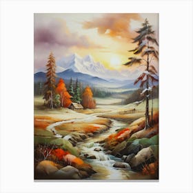 Landscape In Autumn Canvas Print