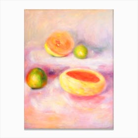 Cantaloupe Painting Fruit Canvas Print
