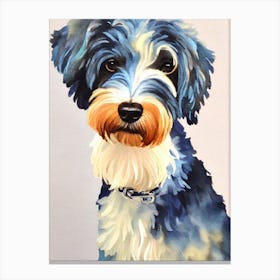 Kerry Blue Terrier Watercolour dog Canvas Print