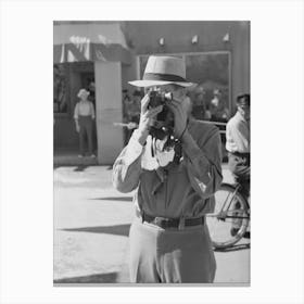 Tourist Using Candid Camera, Taos, New Mexico By Russell Lee Canvas Print