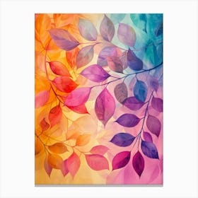 Colorful Leaves 3 Canvas Print