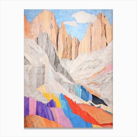 Mount Whitney United States 1 Colourful Mountain Illustration Canvas Print