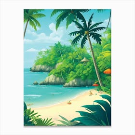 Tropical Beach Landscape 2 Canvas Print