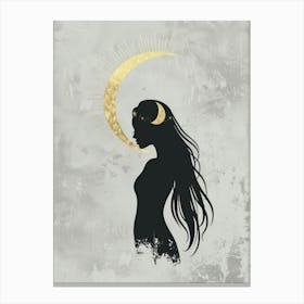 Silhouette Of A Woman 41 Canvas Print