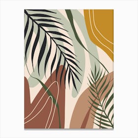 Abstract Tropical Leaves 3 Canvas Print