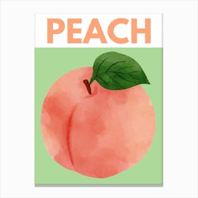 Peach Kitchen Illustration Canvas Print