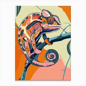 Chameleon Modern Abstract Illustration 5 Canvas Print