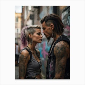 Tattooed Couple Canvas Print