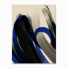 Black and Blue No 1 Canvas Print