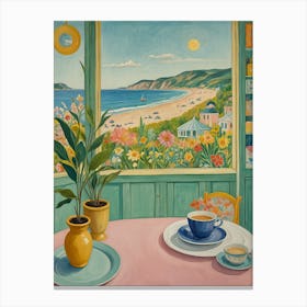 Seaside Cafe Canvas Print