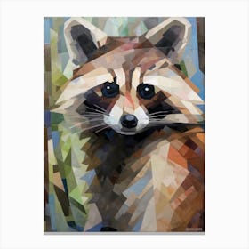Raccoon Abstract Watercolour 2 Canvas Print