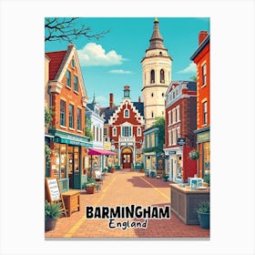 Birmingham Vintage Art V 05 Canvas Print