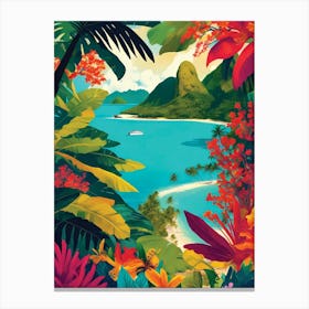 Tropical Island Landscape 2 Canvas Print