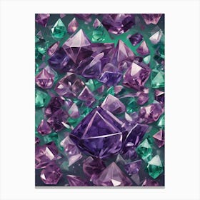 Purple Diamonds Canvas Print