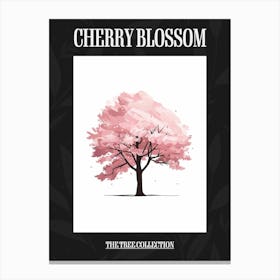 Cherry Blossom Tree Pixel Illustration 4 Poster Canvas Print