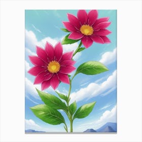 Dahlia Flower Canvas Print