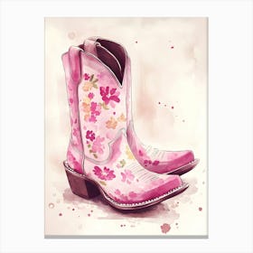 Pink Cowboy Boots 14 Canvas Print