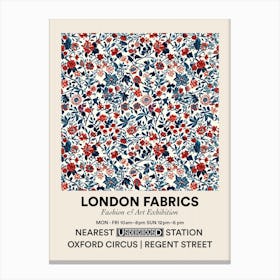 Poster Rose Mist London Fabrics Floral Pattern 2 Canvas Print
