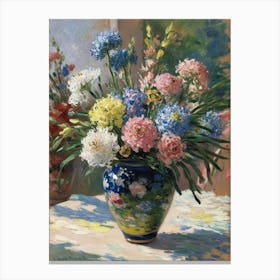 Monet Flowers In A Vase Canvas Print