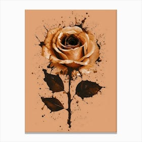 Splatter Rose Canvas Print