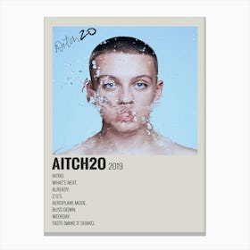 Aitch2o Album By Aitch Autographed Music Poster Canvas Print