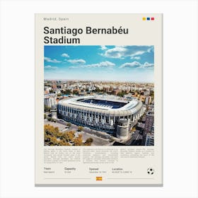 Santiago Bernabeu Stadium Canvas Print