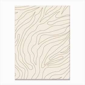 Minimal Abstract Cream White And Gold Canvas Print