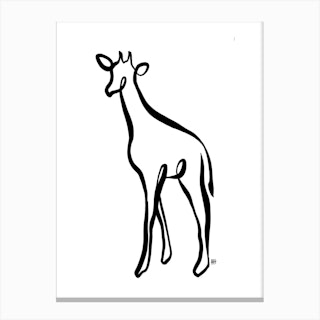 The Naked Giraffe Canvas Print