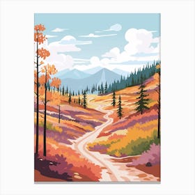 Kungsleden Sweden 2 Hike Illustration Canvas Print