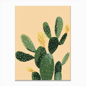 Rhipsalis Cactus Minimalist Abstract Illustration 1 Canvas Print