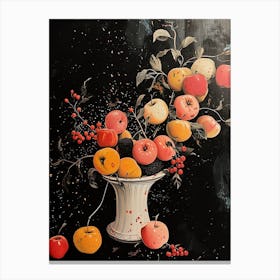 Art Deco Fruit Explosion Canvas Print