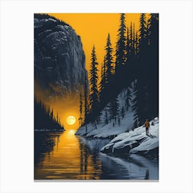 Sunset In Yosemite 1 Canvas Print