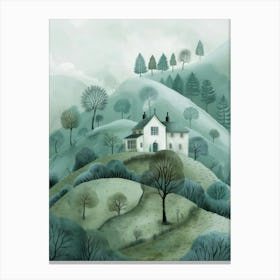 House In The Hills Canvas Print