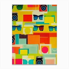 Abstract Sunglasses Canvas Print