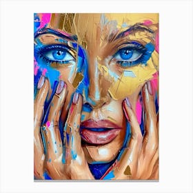 Woman With Blue Eyes 2 Canvas Print