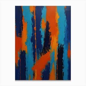 Abstract Painting, Acrylic, Blue Color Canvas Print