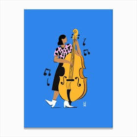Cello Lady Canvas Print