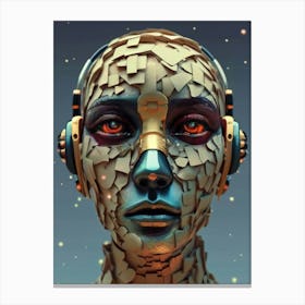 Futuristic Woman With Headphones 2 Canvas Print