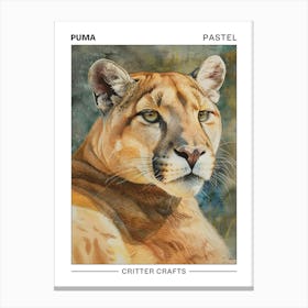 Puma Pastel Watercolour 1 Poster Stampe su tela