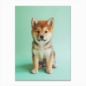 Shiba Inu. Generated AI. Art Print 13 Canvas Print