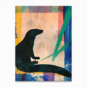 Otter 1 Cut Out Collage Canvas Print