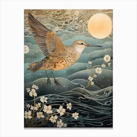 Dunlin 1 Gold Detail Painting Canvas Print