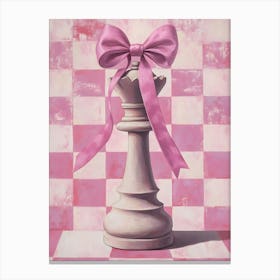 Pink Chess Piece Canvas Print